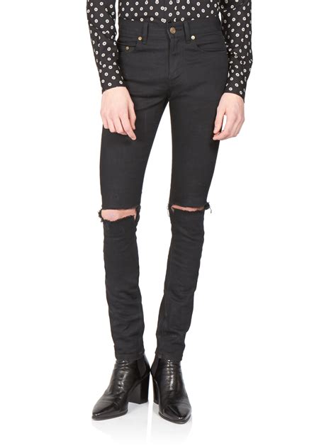 ysl jeans mens sale|saint laurent distressed jeans.